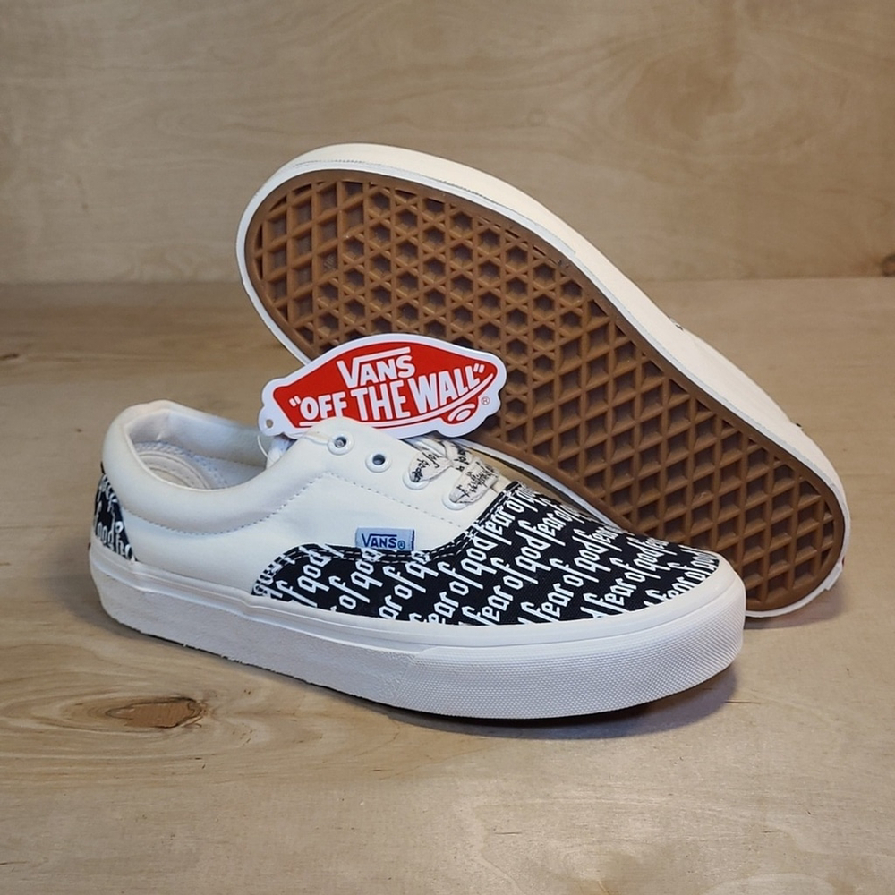Vans Era X Fear Of God 95 Black White Canvas Shoes - Picture 9 of 14